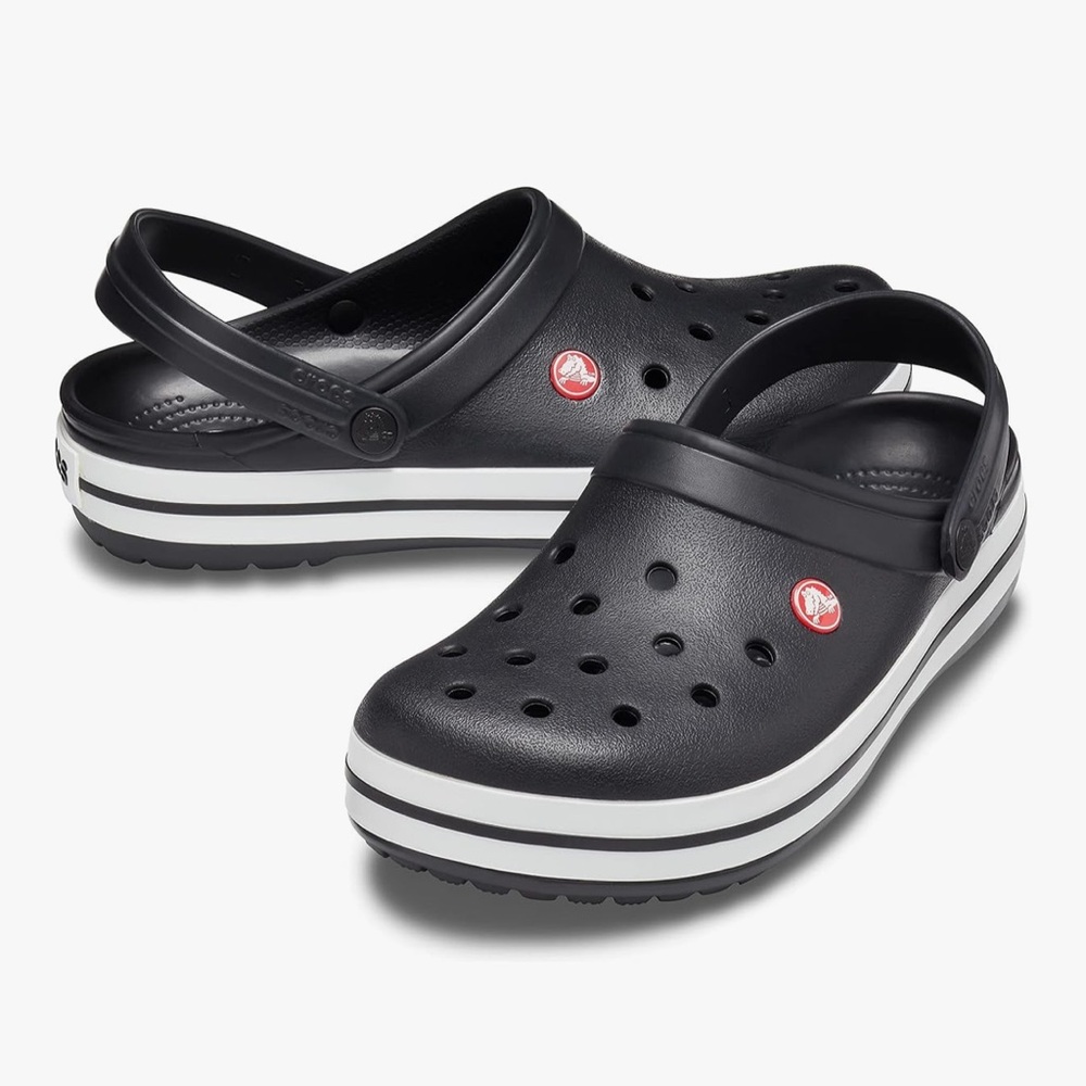 CROCS Black and White Clogs